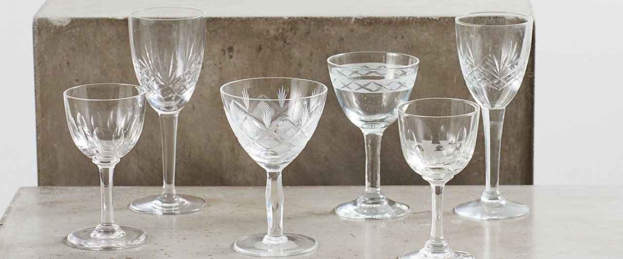 Dessertvinsglas vintage krystal