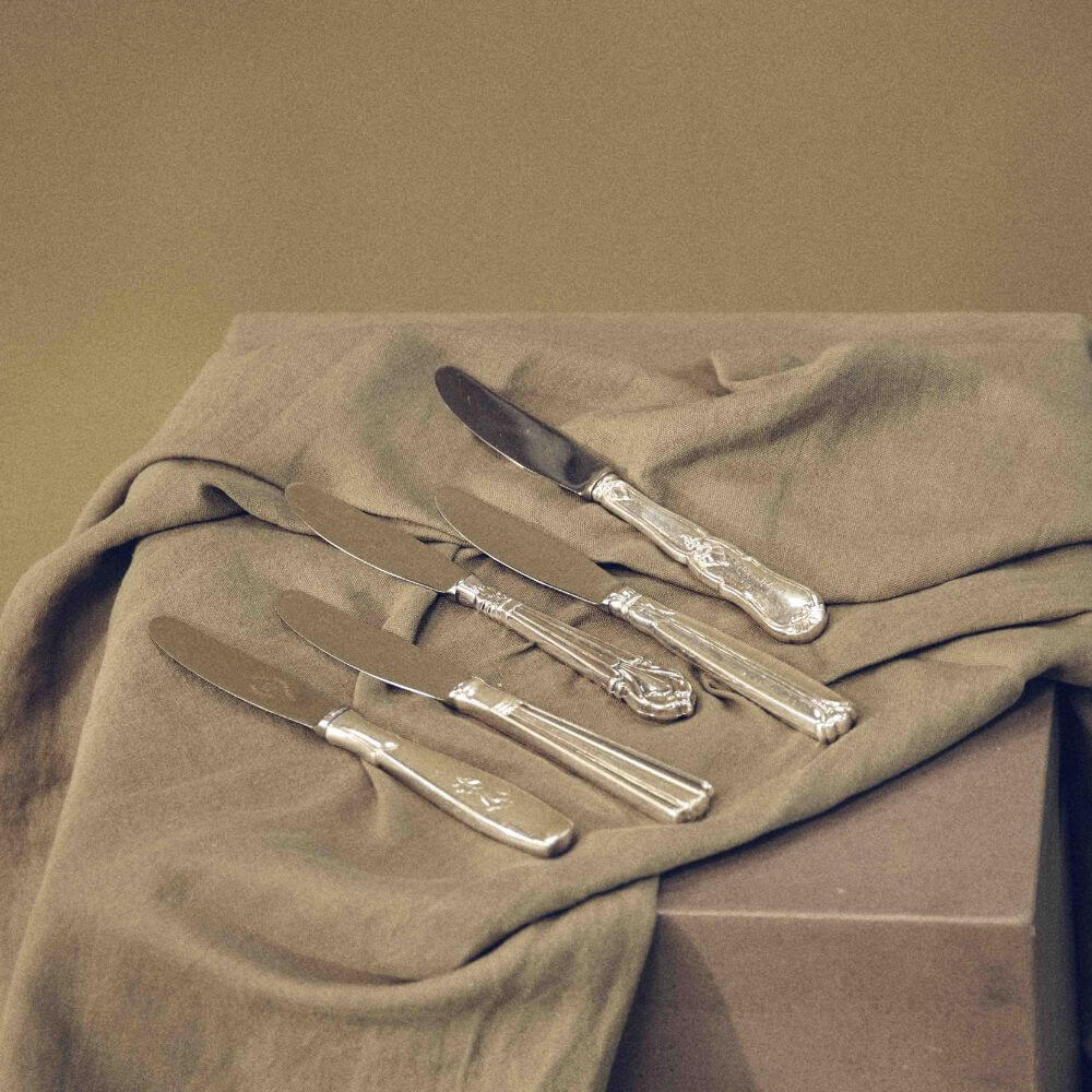 Vintage sølvplet middagsknive