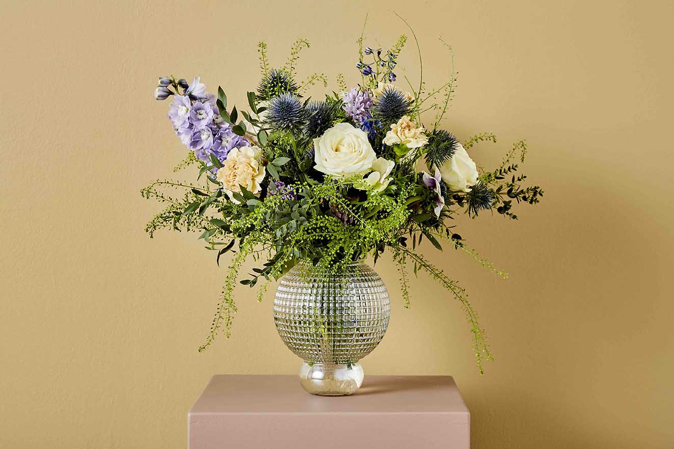 Krystalvase Specktrum Savanna vase med blomster