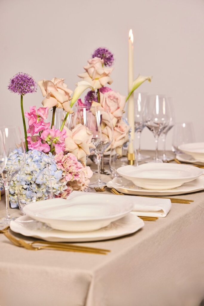 asli stel borddækning