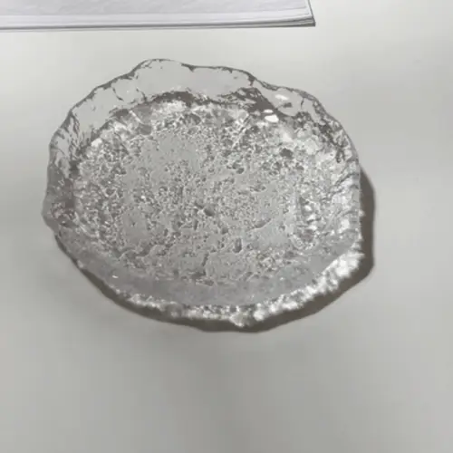 Base sidetallerken i håndlavet glas